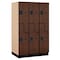 Salsbury Industries Wardrobe Locker, 45" W, 24" D, 76" H, (3) Wide, (6) Openings, Mahogany 27364MAH - alternate 1